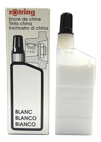 Tinta China De Dibujo Rotring Blanco 23 Ml