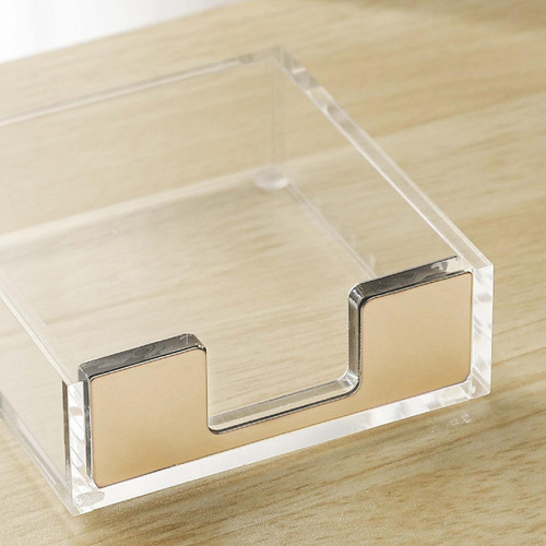 Caja De Notas Del Dispensador Simple De Los Accesorios Oro