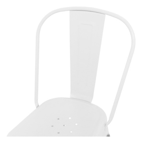 Silla Tolix Comedor Cocina Diseño Color de la estructura de la silla Acero Color del asiento Blanco Diseño de la tela No aplica