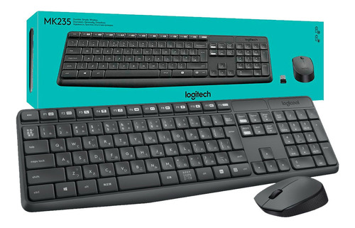 Combo Inalambrico Mouse +teclado Logitech Mk235 Español Dimm