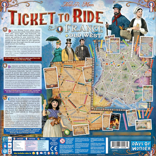 Ticket To Ride Map Collection V6 Francia Y Viejo Oeste