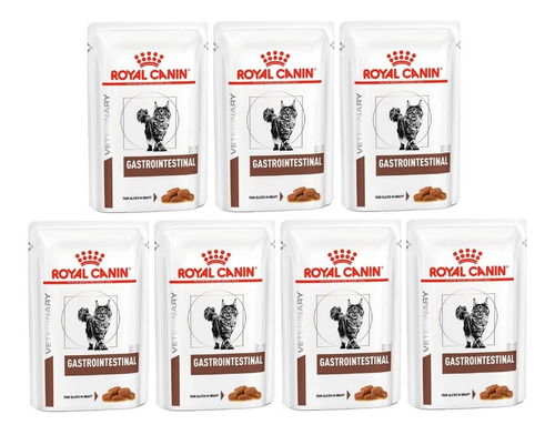 Kit 7 Unidades Wet Feline Gastro Intestinal 85g Royal Canin