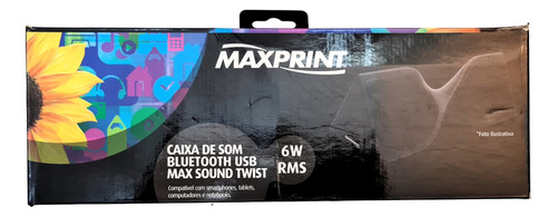 Caixa De Som Bluetooth Usb Max Sound Twist 6w Rms Maxprint