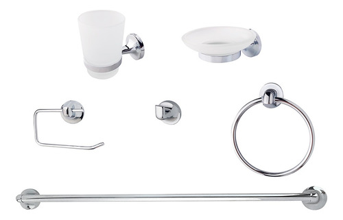 Juego Accesorios Metal Baño Kit Set 6 Pzs Trovani Victoria