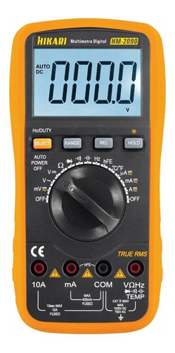 Imagem 2 de 5 de Multímetro Digital Hikari Hm-2090 Cat Iii True Rms 750v 10a