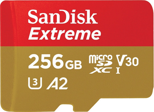 Memoria Micro Sd 256gb Sandisk Extreme U3 V30 A2 4k 190mb/s