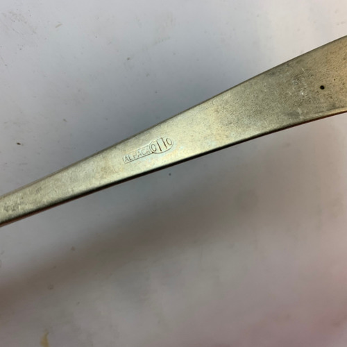 7 Cucharas De Alpaca Otto - Medianas - Vintage Postre 18 Cm (Usado)