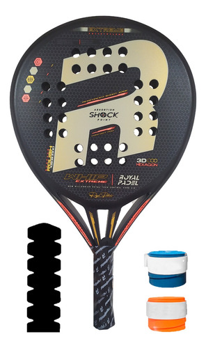 Paleta Royal Padel - Whip Extreme + 2 Cubre Grip + Protector