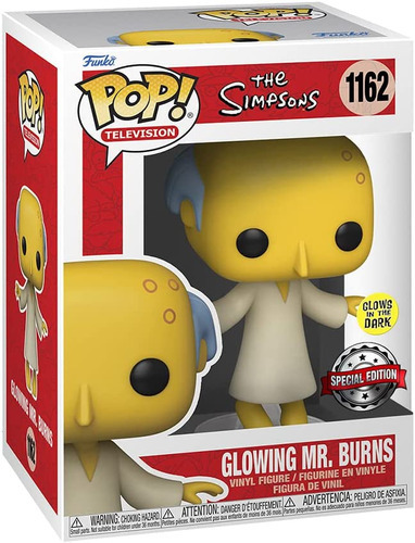 Figura De Accion Glowing Mr Burns 1162 The Simpsons Version. Glow Funko Pop Animation 