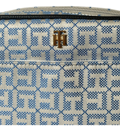 Bolsa Tommy Hilfiger Azul Monograma Crossbody Original