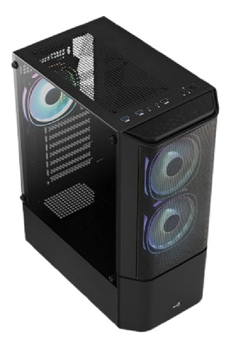 Chasis Gabinete Caja Gamer Aerocool Quantum Mesh X3 Fan Argb