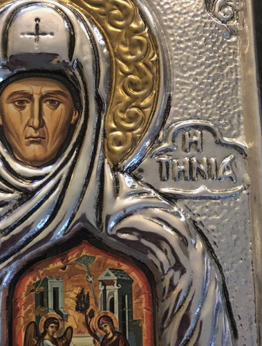 Imagen Icono Antiguo Religioso Hecho En Grecia, Hecho A Mano (Usado)
