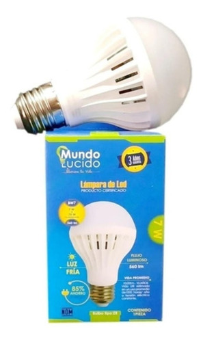 20pzs Foco Led 7w=70watts Bombilla Bulbo Socket 6500k Oferta