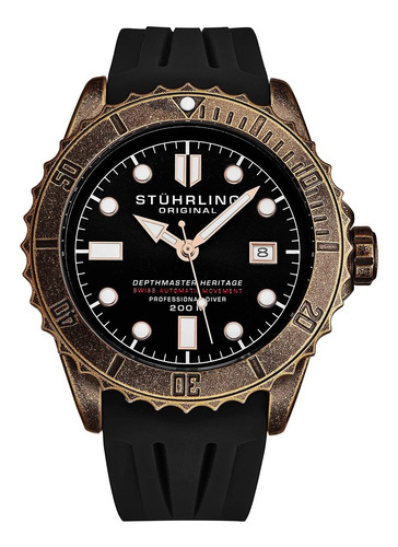 Reloj Hombre Stuhrling 1003.01 Automático Pulso Negro En
