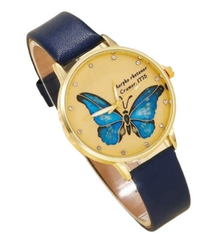 Reloj De Cuarzo En Azul, Collar Pulsera Pendientes