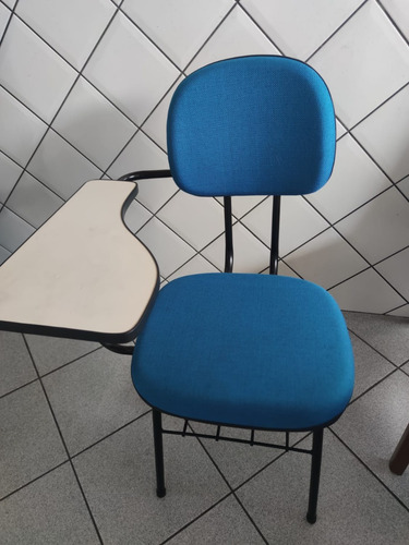 10 Cadeira Universitária Secreta Sky C/porta Livros Cor Azul (Usado)