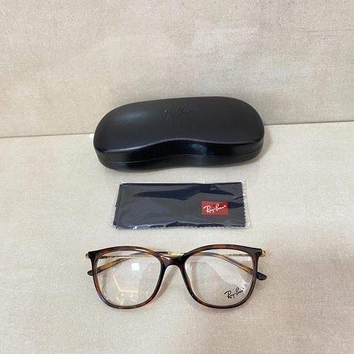 Gafas Ray Ban Turtle Rb 7220l, 54 mm, color tortuga, para mujer, color dorado brillante