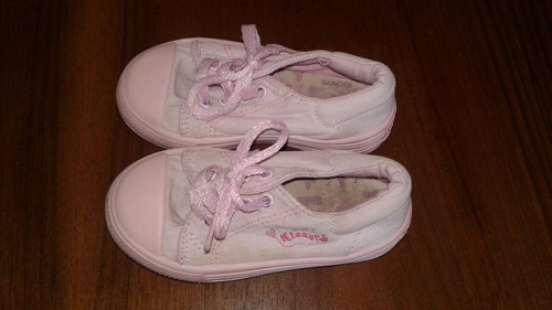 Zapatillas Kickers De Lona Rosa. Talle 23