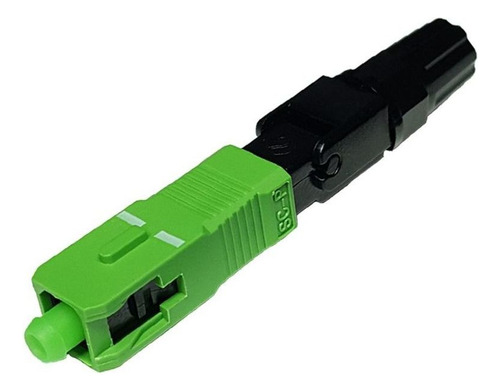 20 Pç Conector Óptico Hfo Sc Apc Sm Pré Polido Verde Rosca Preta