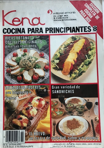Kena Cocina Para Principiantes Revista 8 Año Xii 1988