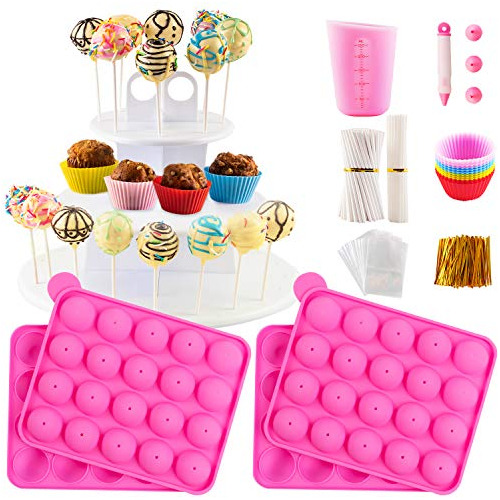 Kit Hacer Cake Pops 2 Juegos De Moldes De Silicona Sopo...