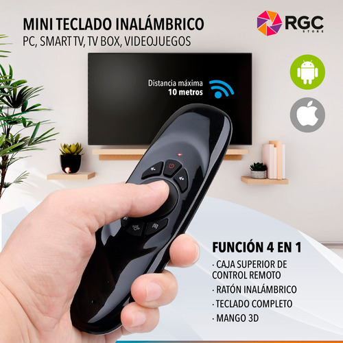 Imagen 4 de 10 de Mouse De Aire Teclado Inalámbrico