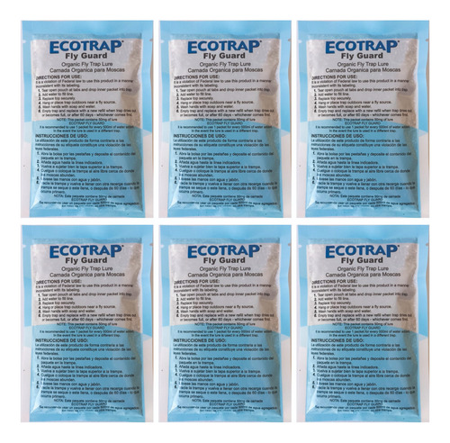 Atrayente Generico Trampa Para Moscas Ecotrap Fly Guard 6pz