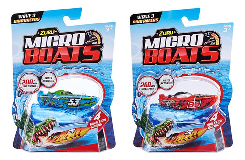 Micro Boats Wave 3 Dino Racers Series 3 Por Zuru (paquete D.