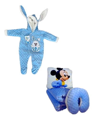 Pijama Sleeping Para Bebe Conejo Antialérgicaburbuja+cobija