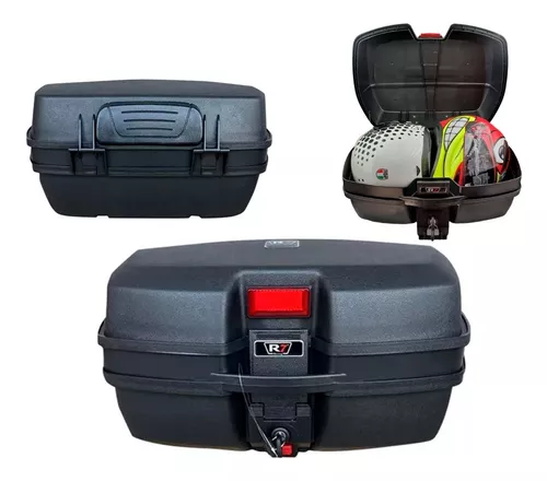 Maletero Moto Caja Para 2 Cascos Baul Top Case Con Respaldo