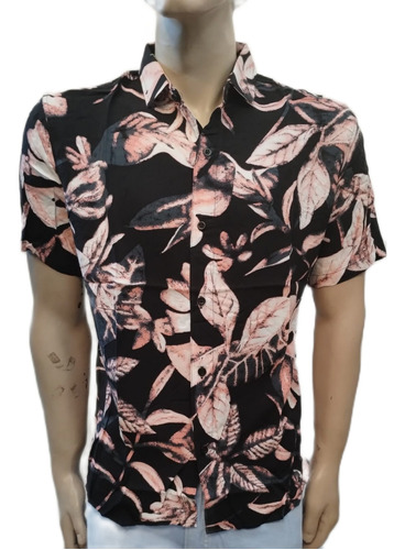 Camisa Hawaiana Celeste De Fibrana Hombre Premium