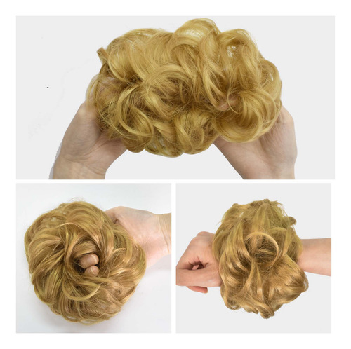Peluca Con Banda Elástica, Extensiones De Cabello Ondulado