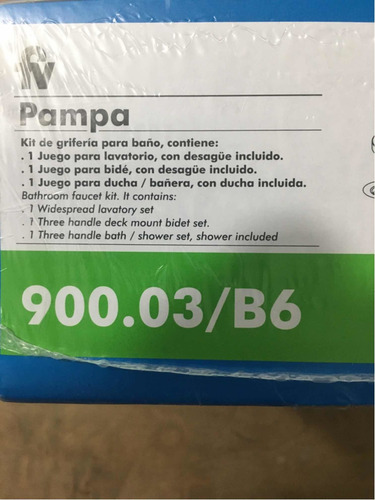 Grifería Baño Completo Fv Pampa Nueva