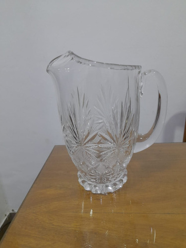 Jarra De Cristal Tallado 26cm De Alto