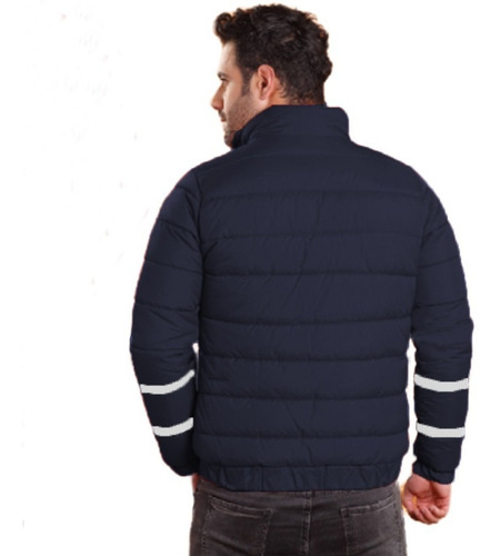 Imagen 2 de 4 de Chaqueta Hombre Acolchada Impermeable Invierno Cuello Alto Abrigo Moda Masculina Liviana Urbana Ropa De Calle Calidad Premium