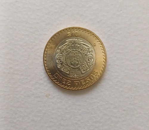 Moneda Dorada De 10 Pesos Año 2023 México Sin Circular