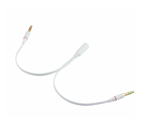Cable Flat Adaptador Audio Manos Libres Pc Doble Macho 3.5mm