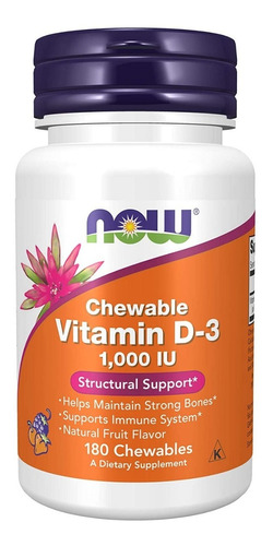 Vitamina D3 - 1000iu 180 Chew - Unidad a $872