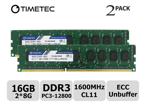 Memoria Ram 16gb Kit (2x8gb) Ddr3l 1600mhz Pc3-12800