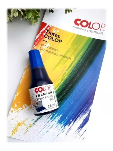 TINTA PARA SELLOS GOTERO COLOP 801 25 ML AZUL PZA