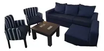 Comprar Juego De Living Sillon Tres Cuerpos + 2 Materas + Mesaratona