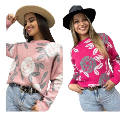 Sweater Diseño Rosas Nueva Temporada / Mujer #100