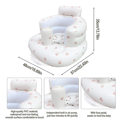 Silla De Bebé Inflable, Asiento Inflable Para Bebés De 3 Mes