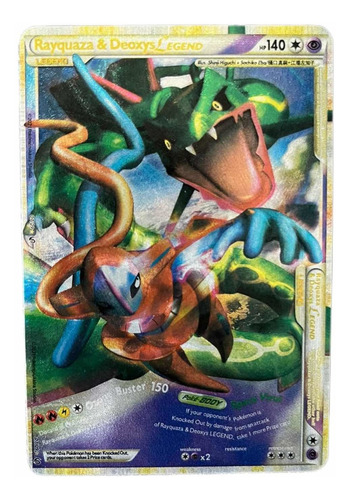 Pokemon Tcg Tarjeta, Carta Rayquaza Y Deoxys Legends Pokemon