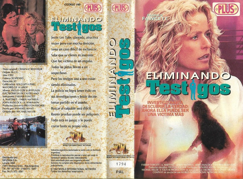 Eliminando Testigos Farrah Fawcett Criminal Behavi Vhs Nuevo