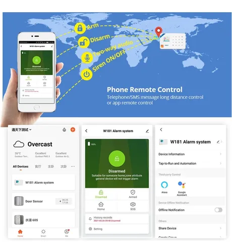 Kerui Sistema De Alarma De Seguridad Tuya Smart, Wifi Y Gsm.