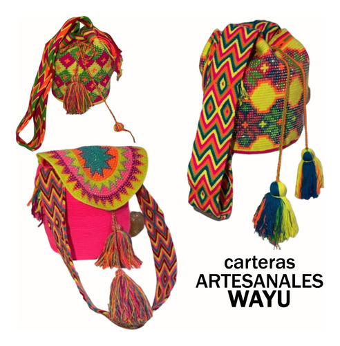 Carteras De Dama. Artesanía Wayu. Bordadas Con Cristales