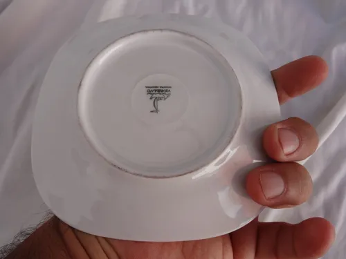 Plato Banco Monserrat Antiguo Logo Escudo Verbano Porcelana (Usado)