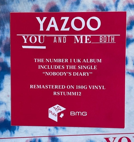 Yazoo You And Me Both(vinilo 180grs Nuevo) Ruido Microtienda