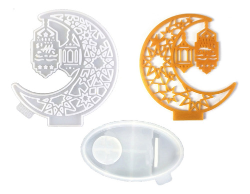 Moldes Temáticos Para Velas Con Base, Forma De Luna, Candela
